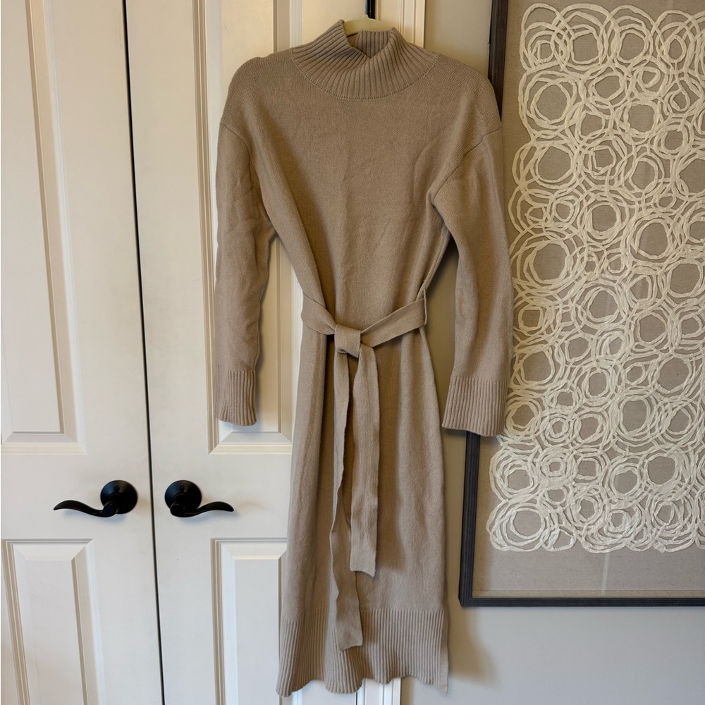 Rails Mila Long Sleeve Dress Size XS in Jute/Tan